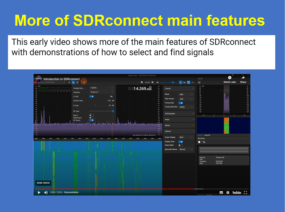 SDRconnect Video Guides