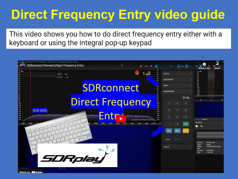 SDRconnect Video Guides