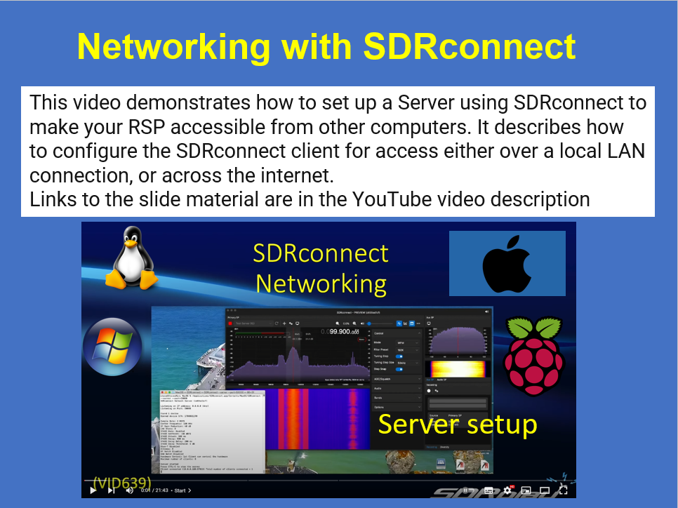 SDRconnect Video Guides