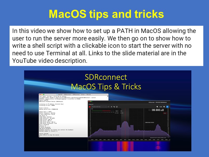 SDRconnect Video Guides